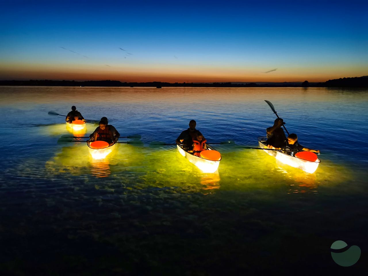 Transparent kayak night tour in Privlaka