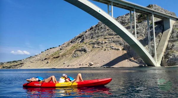 Kayaking along the Krk bridge