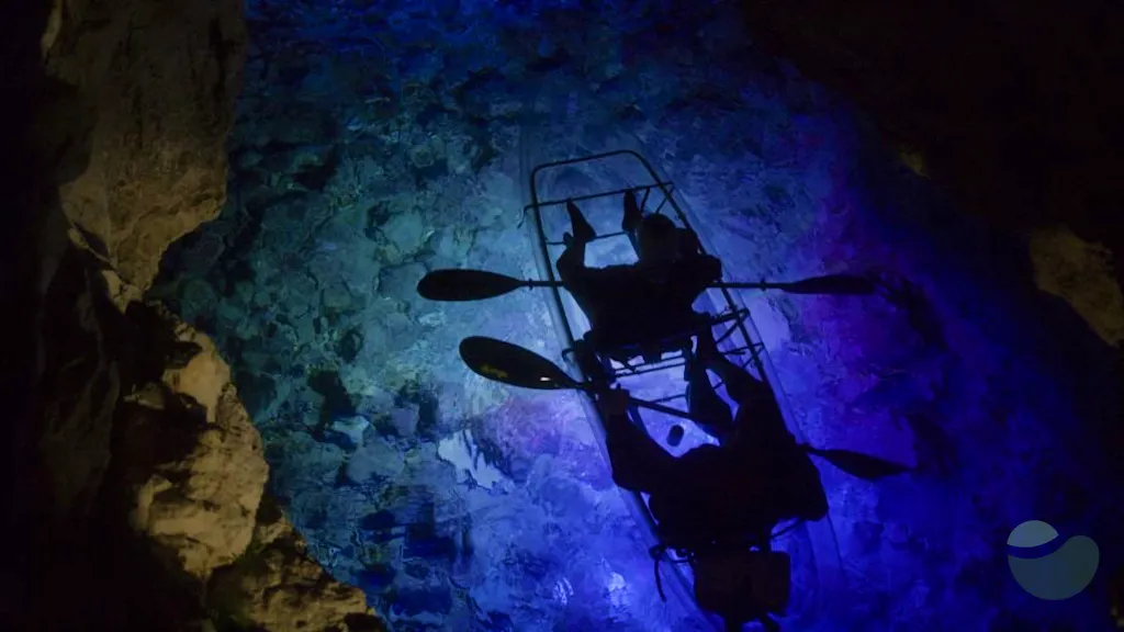 Transparent kayak truly unique night tour in Pula
