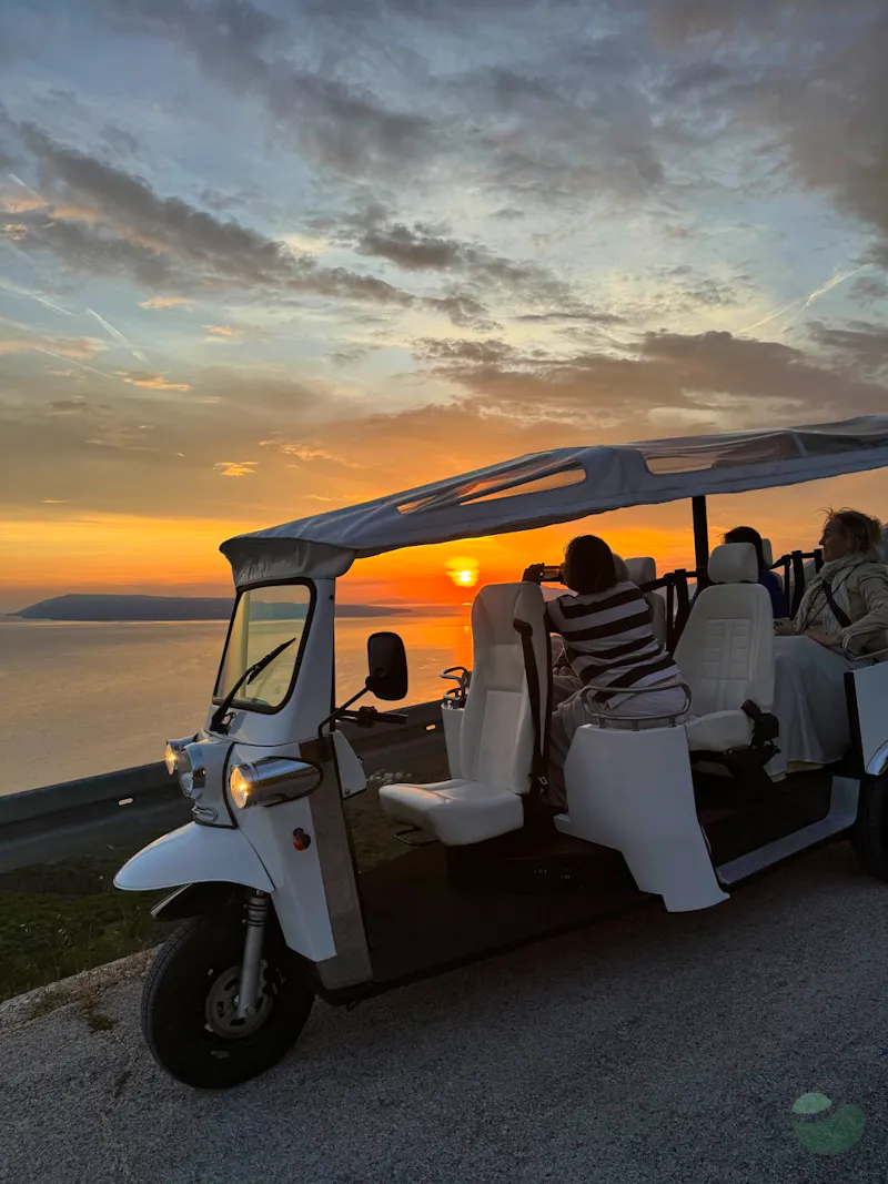 Sunset Tour of Biokovo Skywalk on our Electric Tuk Vehicles