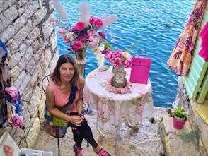 That's me at the most photographed spot in Rovinj